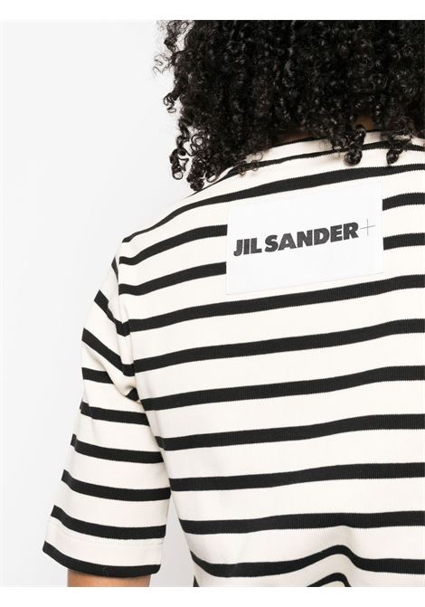 White and grey striped T-shirt - JIL SANDER  women JIL SANDER | J40GC0111J46497080